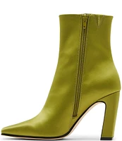 Steve Madden Lizabelle Satin Square Toe Ankle Booties