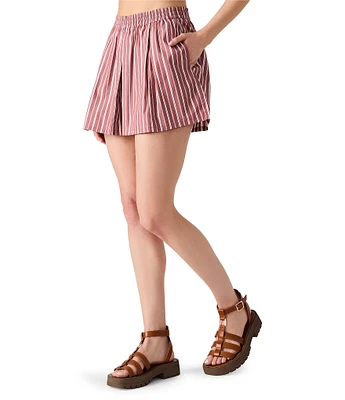 Steve Madden Malena Stripe Pleated Shorts