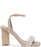 Steve Madden Martye Suede Pearl Embellished Dress Sandals