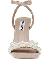 Steve Madden Martye Suede Pearl Embellished Dress Sandals