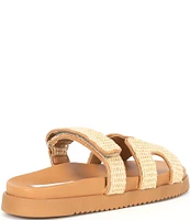 Steve Madden Mayven Raffia Platform Slide Sandals