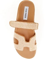 Steve Madden Mayven Raffia Platform Slide Sandals