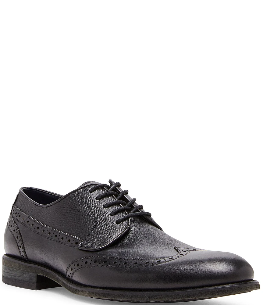 Steve Madden Men's Aamari Leather Wingtip Lace-Up Oxfords