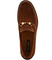 Steve Madden Men's Alfio Suede Bit Embellishment Dress Slip-On Loafers