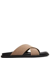 Steve Madden Men's Caloy Cross Band Suede Slide Sandals