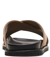 Steve Madden Men's Caloy Cross Band Suede Slide Sandals