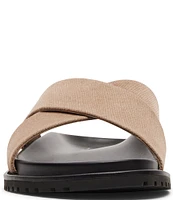 Steve Madden Men's Caloy Cross Band Suede Slide Sandals