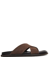 Steve Madden Men's Caloy Cross Band Suede Slide Sandals