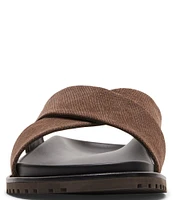 Steve Madden Men's Caloy Cross Band Suede Slide Sandals