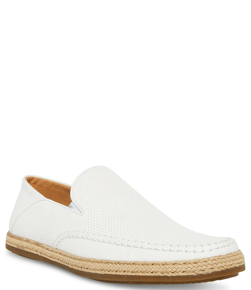 Steve Madden Men's Caydenn Leather Casual Slip-On Espadrilles