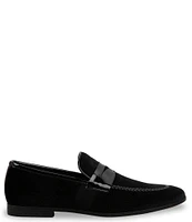 Steve Madden Men's Crescent Velvet Penny Keeper Dress Slip-Ons