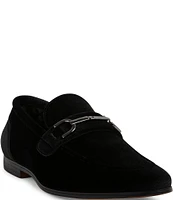 Steve Madden Men's Crusadr Velvet Bit Embellished Dress Slip-Ons