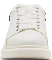 Steve Madden Men's Frosted Contrast Collar Leather Sneakers