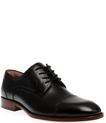 Steve Madden Men's Gerell Leather Cap Toe Dress Oxfords