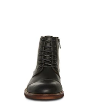 Steve Madden Men's Hodge Cap Toe Lace-Up Leather Boots