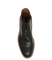 Steve Madden Men's Hodge Cap Toe Lace-Up Leather Boots