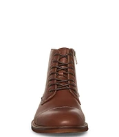 Steve Madden Men's Hodge Cap Toe Lace-Up Leather Boots