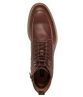 Steve Madden Men's Holger Lace-Up Moc-Toe Leather Boots