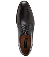 Steve Madden Men's Jaise Leather Plain Toe Lace-Up Oxfords