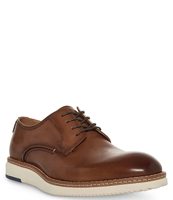 Steve Madden Men's Kattin Leather Plain Toe Lace-Up Oxfords