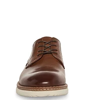 Steve Madden Men's Kattin Leather Plain Toe Lace-Up Oxfords