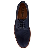 Steve Madden Men's Krafted Plain Toe Lace-Up Knit Oxfords