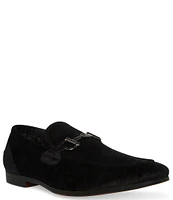 Steve Madden Men's Linc Velvet Bit Embellished Dress Slip-Ons