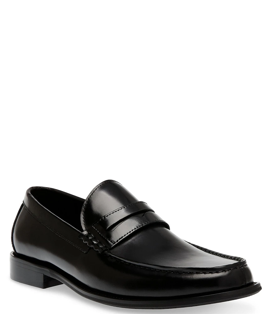 Steve Madden Men's Marvyn Leather Slip-On Dress Penny Loafers