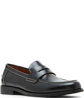 Steve Madden Men's Natan Leather Dress Penny Loafers