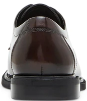 Steve Madden Men's Pippen Sqaure Toe Leather Lace-Up Oxfords