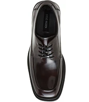 Steve Madden Men's Pippen Sqaure Toe Leather Lace-Up Oxfords