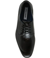 Steve Madden Men's Promoted Patent Lace-Up Oxfords