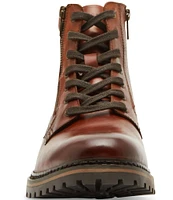 Steve Madden Men's Salvatore Leather Lug Sole Boots