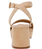 Steve Madden Mercerr Suede Ankle Strap Block Heel Dress Sandals