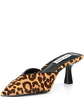 Steve Madden Mod-A Leopard Haircalf Mules