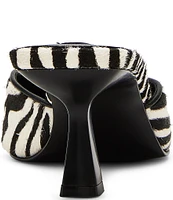 Steve Madden Mod-A Zebra Haircalf Mule Pumps