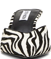 Steve Madden Mod-A Zebra Haircalf Mule Pumps