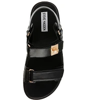 Steve Madden Mona Leather Platform Buckle Detail Dad Sandals