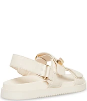 Steve Madden Mona Leather Platform Buckle Detail Dad Sandals