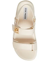 Steve Madden Mona Leather Platform Buckle Detail Dad Sandals