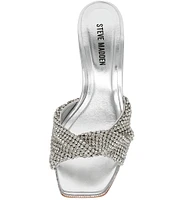 Steve Madden MVP-R Rhinestone Stiletto Dress Sandals