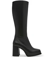 Steve Madden Mystery Leather Block Heel Platform Boots