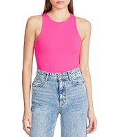 Steve Madden Nico Knit Crew Neck Sleeveless Bodysuit
