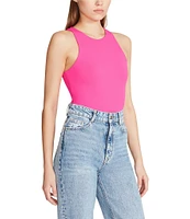 Steve Madden Nico Knit Crew Neck Sleeveless Bodysuit
