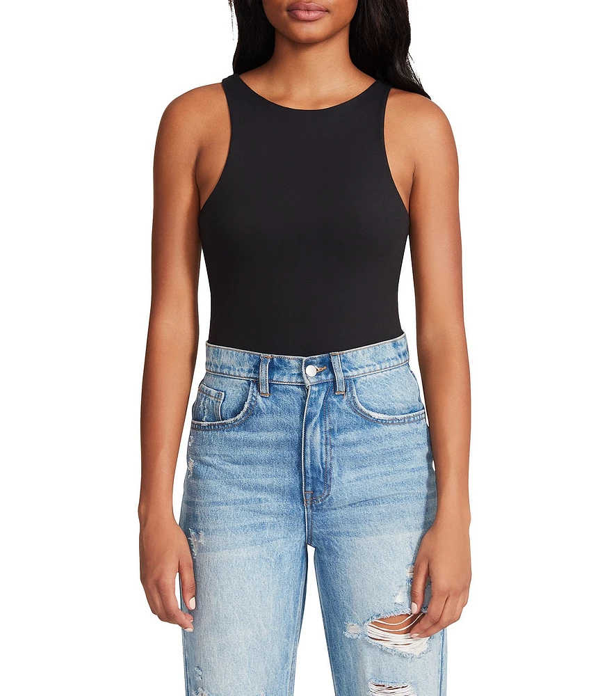 Steve Madden Nico Knit Crew Neck Sleeveless Bodysuit