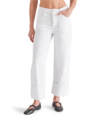 Steve Madden Noelie Wide Leg Cuffed Jeans