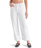 Steve Madden Noelie Wide Leg Cuffed Jeans