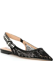 Steve Madden Olsen Lace Pointed Toe Slingback Flats