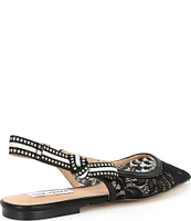 Steve Madden Olsen Lace Pointed Toe Slingback Flats