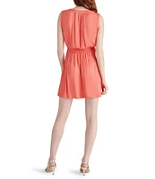 Steve Madden Ophelia V-Neck Sleeveless Mini Wrap Dress